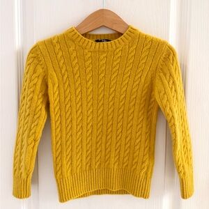 Il Gufo Kids Cable Knit Sweater Mustard Yellow Size 4A Toddler Merino Wool
